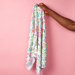 Close-up of multicolor paisley Turbie Towel
