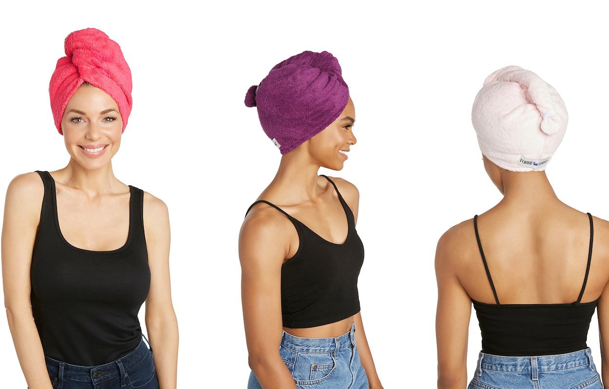 Turbie Twist - The Original Super Absorbent Hair Towel - Microfiber and Cotton - Fits Kids and Adults