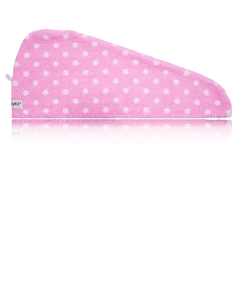 100% Cotton Turbie Twist Hair Towel - Pink Polka Dot