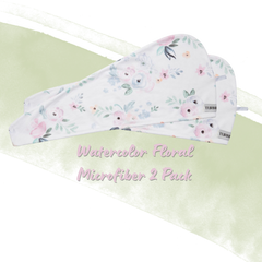  Watercolor Floral Microfiber Turbie Twist 2 Pack.