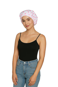 Reversible Terry Lined Shower Cap | Set of 2