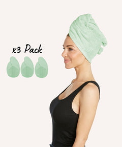 Turbie Twist® Cotton Hair Towel 3 Pack - Absorbent and Lightweight - Turbie Twist