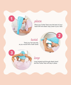 Turbie Twist® Microfiber Hair Towel 4-Pack - Absorbent and Lightweight - Turbie Twist